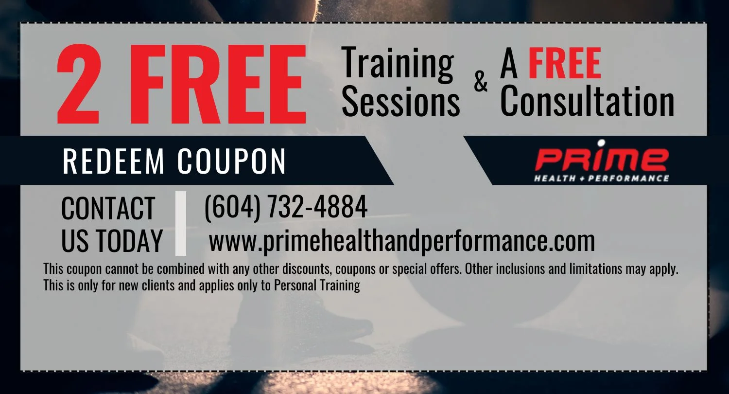 Two free training sessions and a free consultation coupon